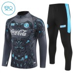 Kinder Napoli Training Sweatshirts Viertelreißverschluss 2025-26 Schwarze